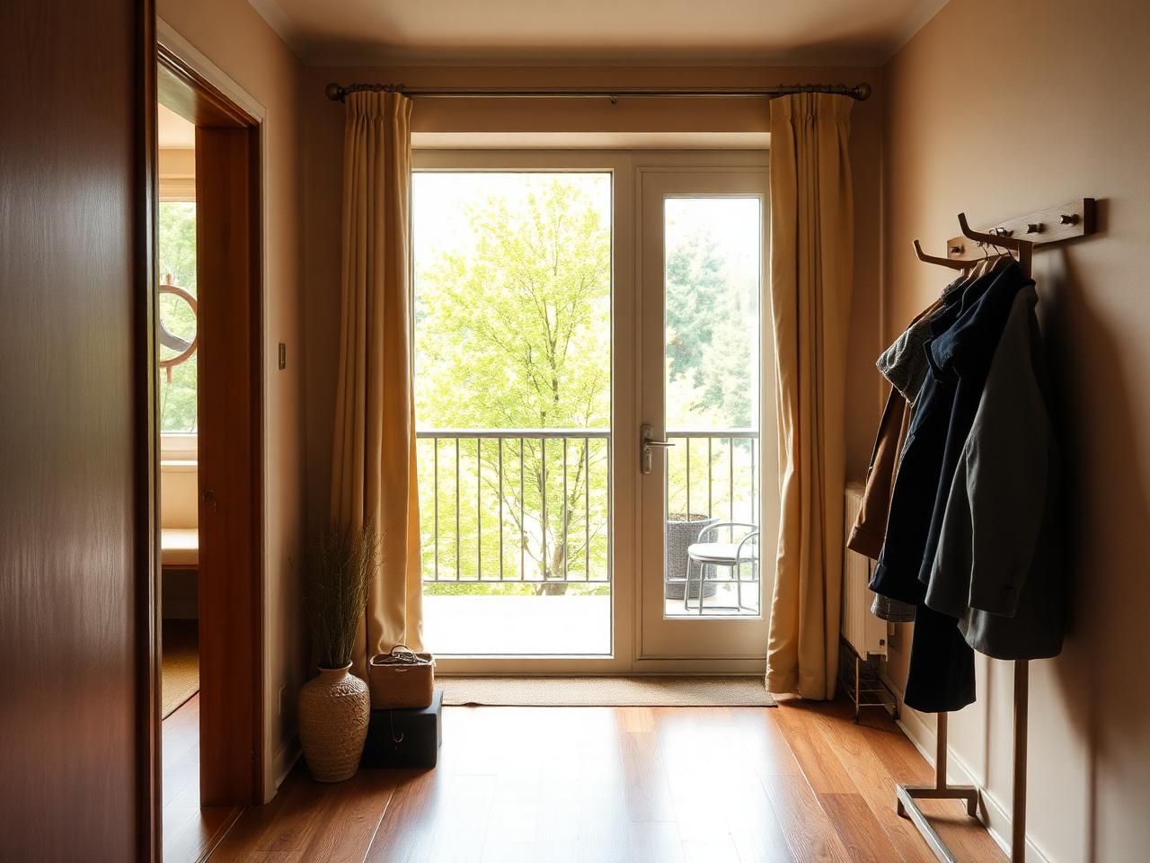 Familienwohnung Zürich — Entrée mit Balkon