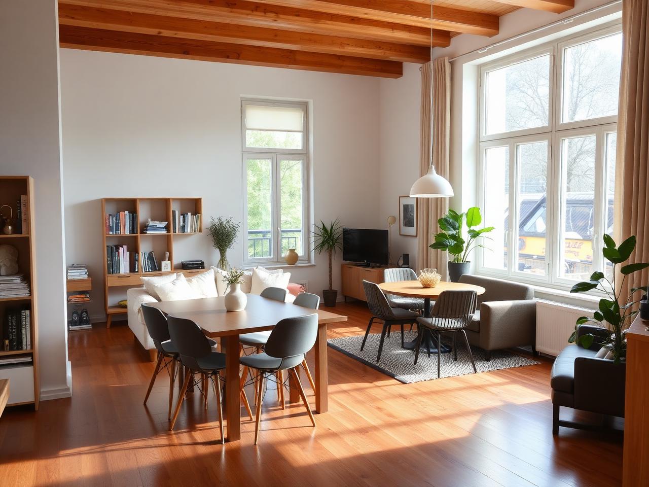 Familienwohnung Zürich — Wohn- und Essbereich