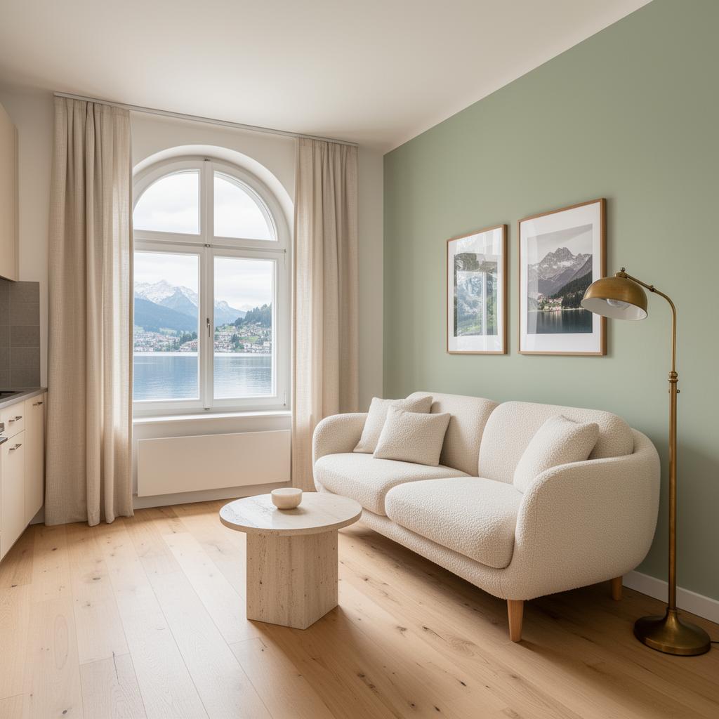Wohnzimmer des Altstadt Apartments in Luzern